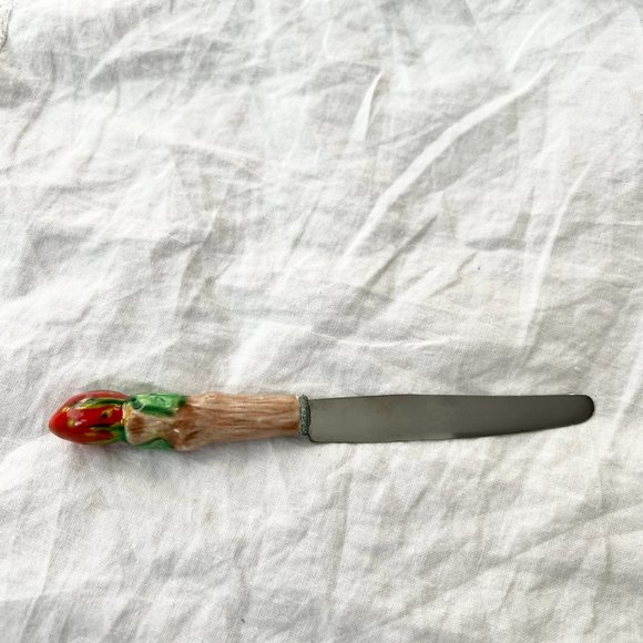 Vintage ceramic fruit and cheese knives Set of 5 Made in Japan - Picture 9 of 10